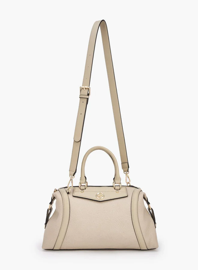 Celeste Monogram Embossed Tote Bag With Detachable Strap